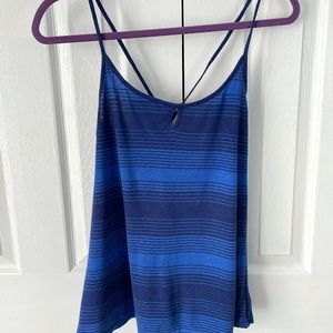 Blue Striped Spaghetti Strap Tee